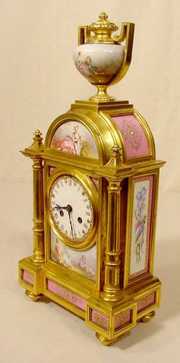 Raingo Dore Bronze & Porcelain Table Clock