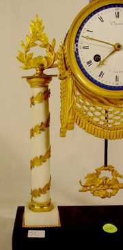 Courtin French Doré Column Clock