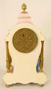 Japy Freres Porcelain & Bronze Table Clock