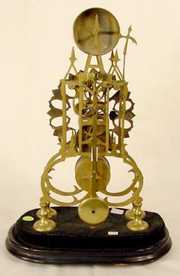 Early Brass Fusee Skeleton Clock
