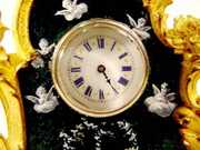 Small French Enamel Picture Frame Clock