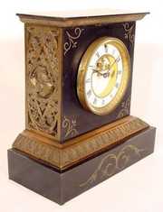 E.N. Welch Black Iron Parlor Clock