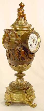 French Mougin Bronze Urn Clock