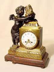 Japy Freres Deniere Bronze & Marble Clock