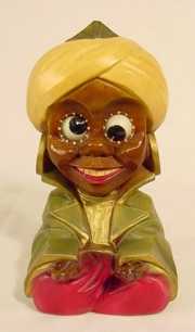 Revolving Eye Boy With Turban Novelty Clock