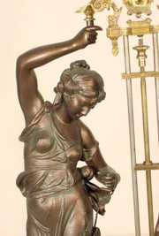 Rare! Ansonia Double Statue Swinger Clock