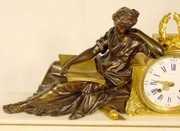 Vincenti Bronze & Marble Statue Clock