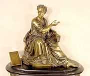 French Julius Caesar Statue Clock