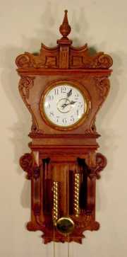 Waterbury Library Oak Hanging Clock