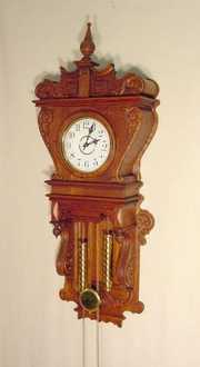 Waterbury Library Oak Hanging Clock