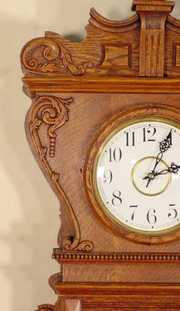 Waterbury Library Oak Hanging Clock