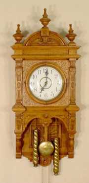 Waterbury Study #4 Oak Hanging Clock