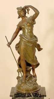 Japy Freres French Figural Amphitrite Clock