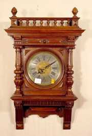 Ornate German Walnut Wall Regulator