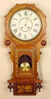 New Haven Inlaid Hanging Clock