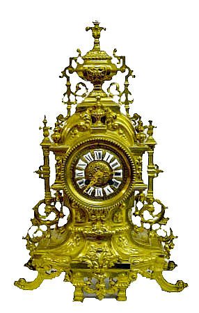 Japy Freres Brass Mantel Clock