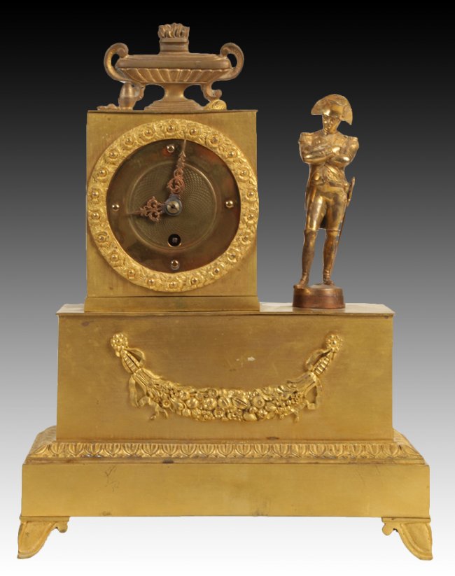 DORE BRONZE FRENCH TABLE CLOCK NAPOLEON 1830