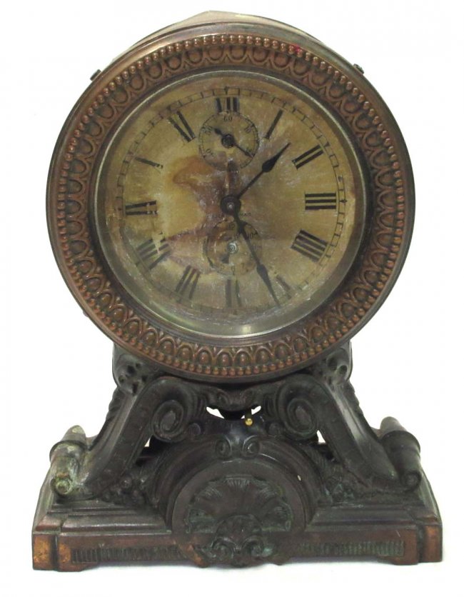 Seth Thomas Clock Bronze & Bronzed Metal