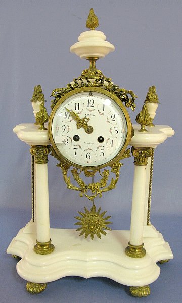 French Column Clock, A.D. Mougin Movement