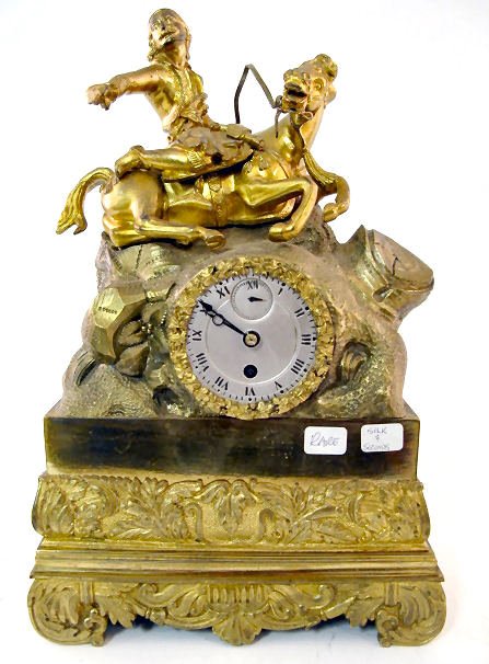 Robert A. Pari French Silk String Statue Clock