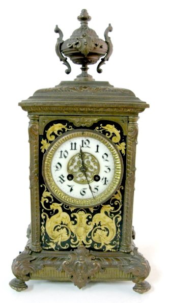 Japy Freres French Brass & Tin Clock