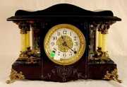 Seth Thomas Black Adamantine Mantle Clock