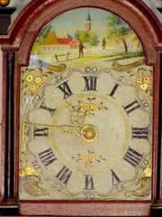 Early Dutch Hood Clock w/ Atlas & Angels Atop