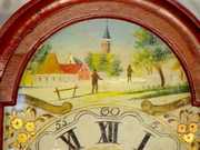 Early Dutch Hood Clock w/ Atlas & Angels Atop