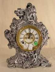 Ansonia Rococo Metal Table Clock