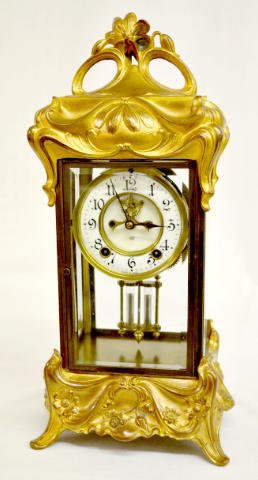 Antique Jennings Bros. Crystal Regulator Clock