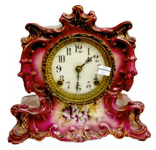 Ansonia “Whisper” China Case Clock