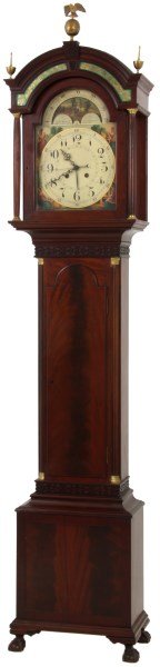 Bawo & Dotter Carved Mahogany Grandfather Clock