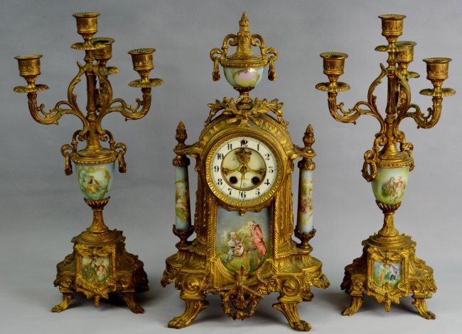 Gilbert “Alexis” Ormolu Clock and Candelabras