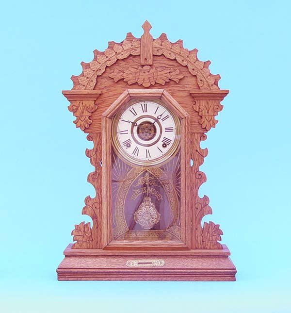 Ingraham Oak Kitchen Clock With Level In Base