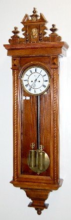 2 Wt. 8 Day German Vienna Regulator Clock