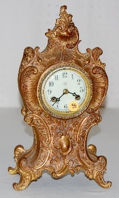 Waterbury Metal Mantel Clock