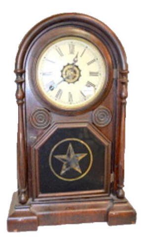 Antique Rosewood Shelf Clock with Alarm