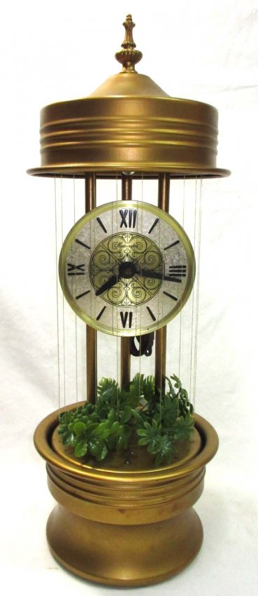 Mineral Oil Waterfall Clock Lamp