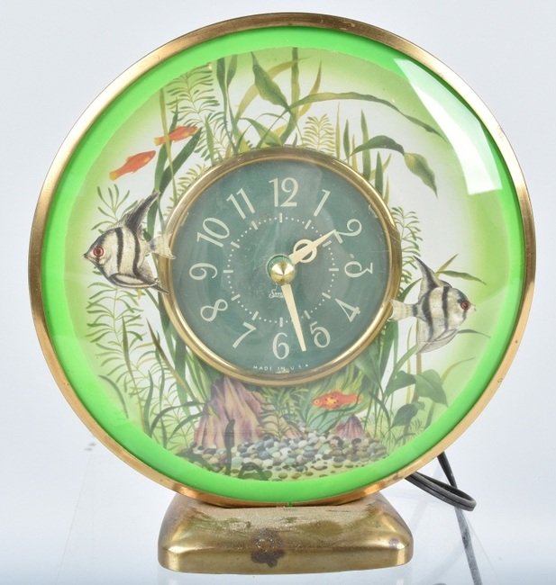 SESSIONS ANIMATED FISH CLOCK, VINTAGE