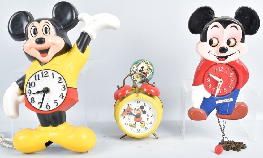 3-MICKEY MOUSE CHARACTER CLOCKS