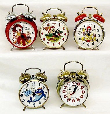 5 Advertising 2-Bell Alarm Clocks