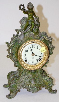 Ansonia “Cygnet” Metal Case Novelty Clock