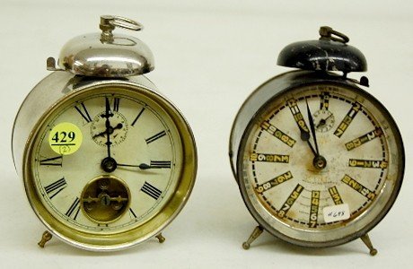 Terry Advertising & Bell Top Alarm Clocks