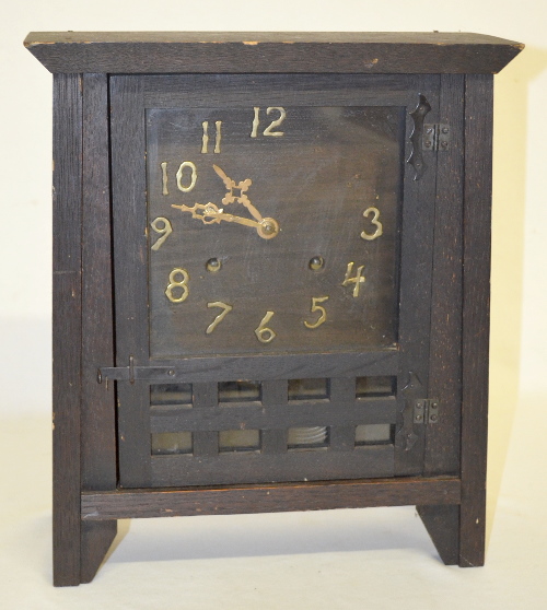 Antique New Haven Mission Oak Shelf Clock