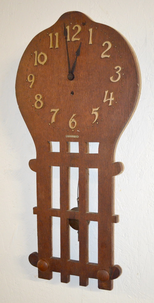 Antique Sessions Mission Oak Wall Clock