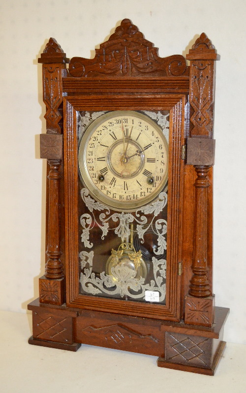Antique Gilbert “Prince “Oak Kitchen Clock
