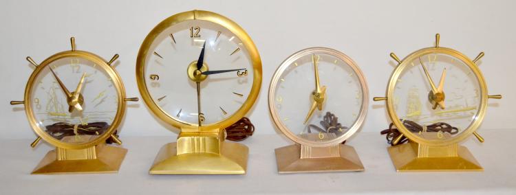 4 Vintage Haddon Electric Mystery Clocks