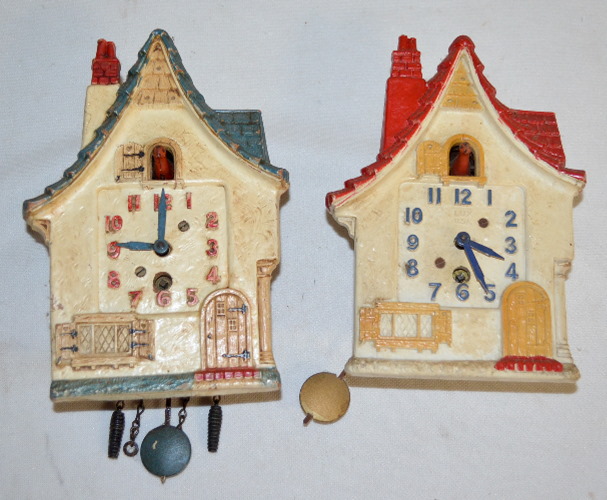 2 Lux Cuckoo House Pendulette Clocks