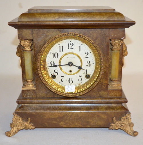 Antique Seth Thomas “Tiber” Gold Bronze Mantel Clock