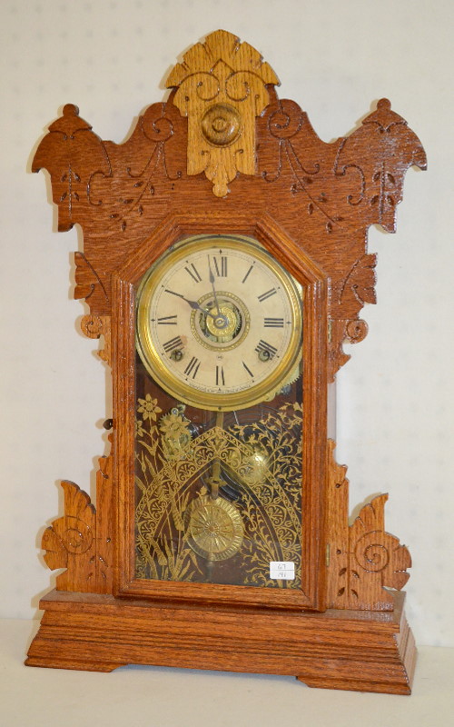 Antique Seth Thomas Oak Kitchen Clock